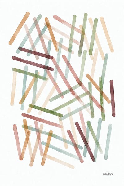 Ann Marie Coolick: Dark Multicolored Lines by Ann Marie Coolick