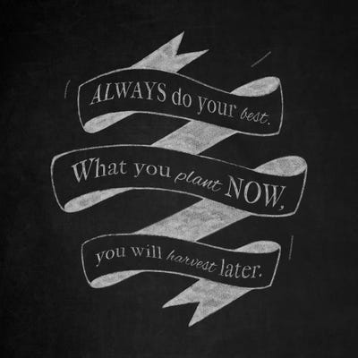 Always Do Your Best by 5by5collective framed canvas print