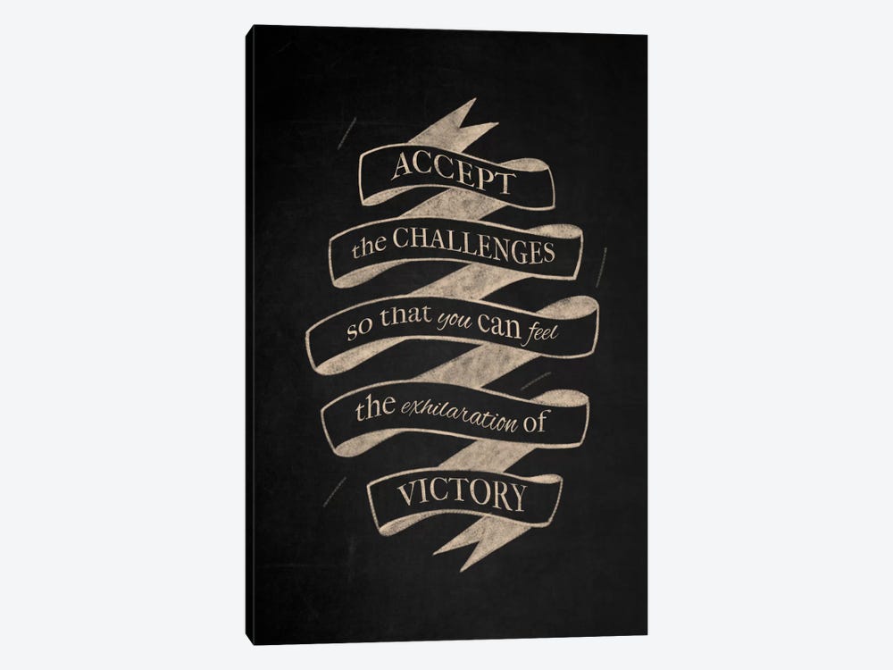 Accept Challenges by 5by5collective 1-piece Canvas Art Print