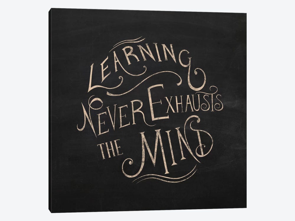 Learning Never Exhausts by 5by5collective 1-piece Canvas Artwork