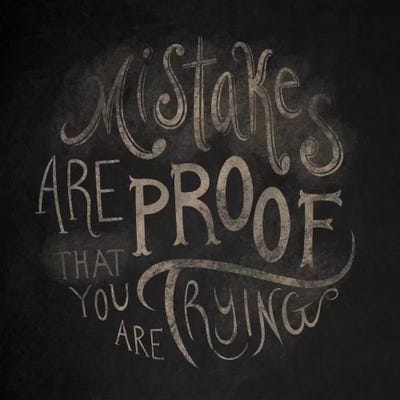 Mistakes Are Proof by 5by5collective canvas print