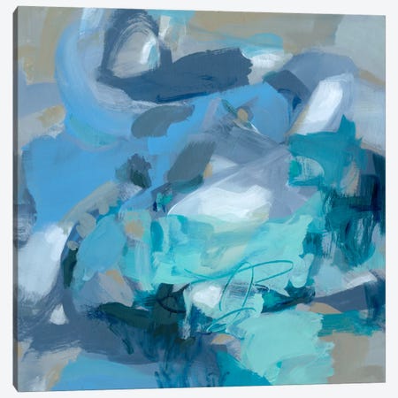Abstract Blues I Canvas Print #CLO1} by Christina Long Canvas Wall Art