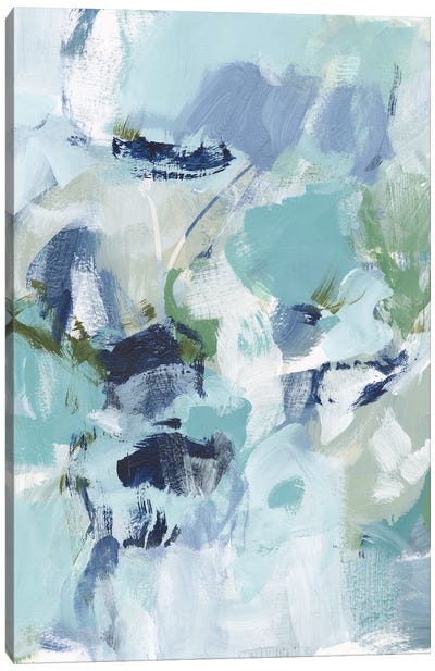 Azure Abstract I Canvas Art Print - Calm & Sophisticated Living Room Art