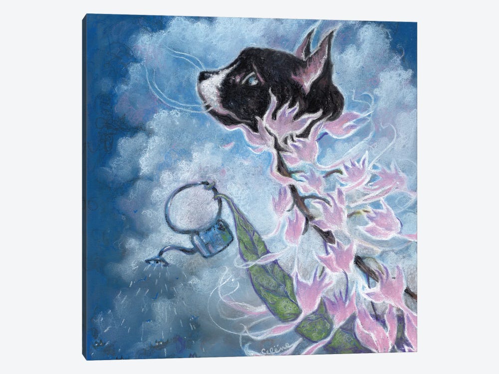 Cat Whiskers by Celene Petrulak 1-piece Canvas Print