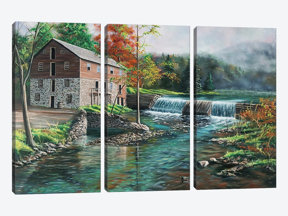 Everhart Mill by Christopher Lyter 3-piece Canvas Print