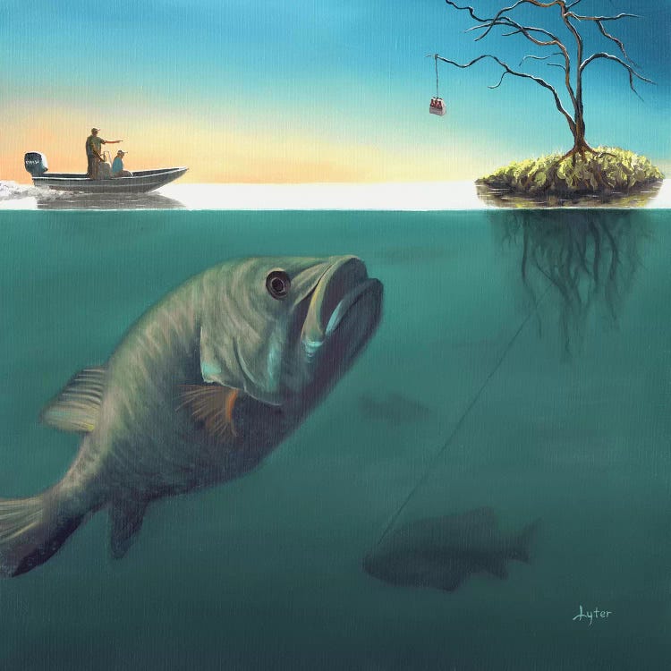 Fish Tales ( Animals > Sea Life > Fish art) - 24x24x1
