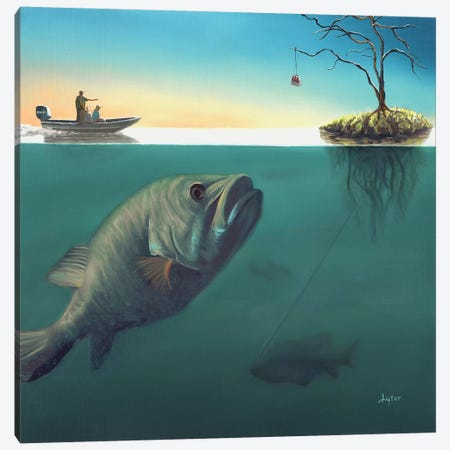 Fish Tales Canvas Print #CLT12} by Christopher Lyter Canvas Wall Art