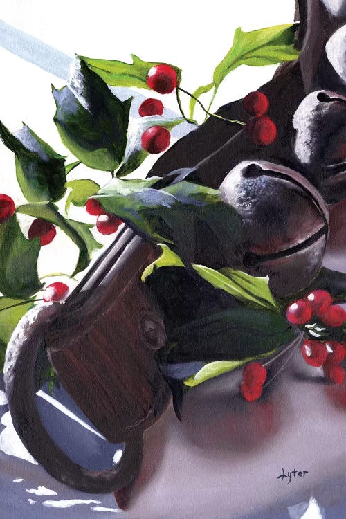 Holly & Bells by Christopher Lyter wall art