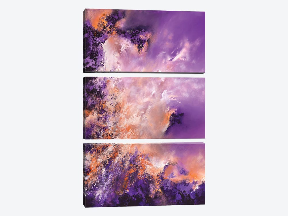 Violet Haze by Christopher Lyter 3-piece Canvas Print