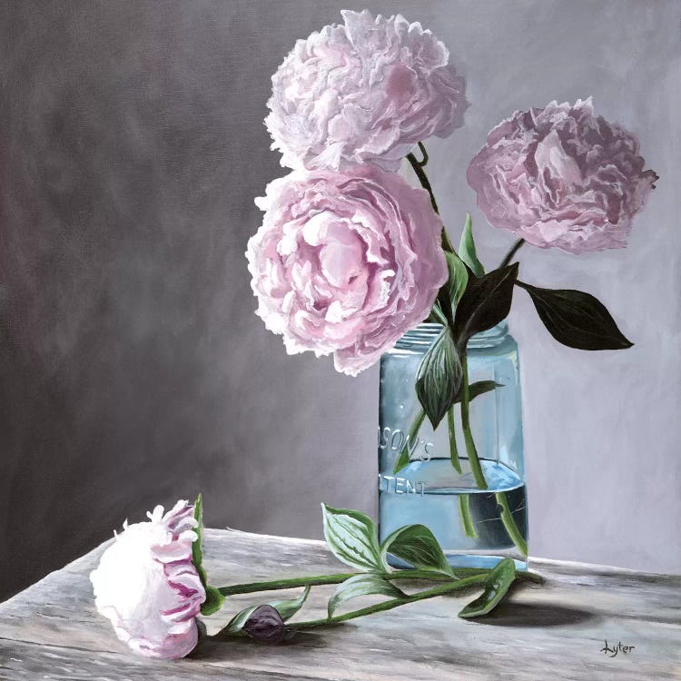 Lisa's Peonies by Christopher Lyter wall art