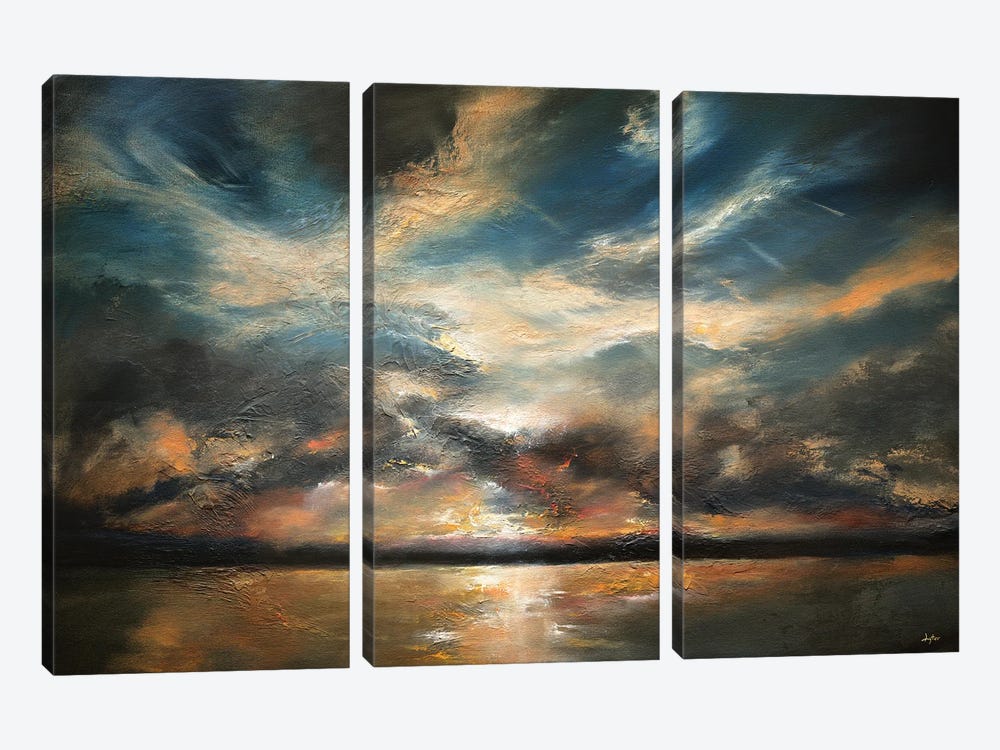 All That's Beautiful Drifts Away by Christopher Lyter 3-piece Canvas Print