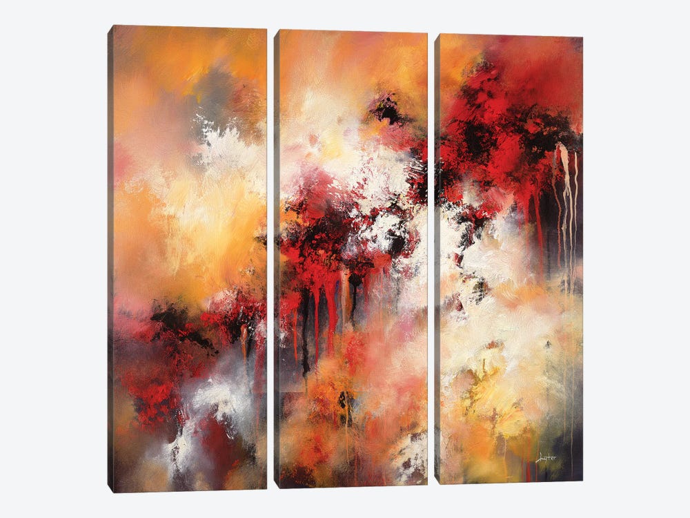 With Flames Of Many Colors by Christopher Lyter 3-piece Canvas Wall Art