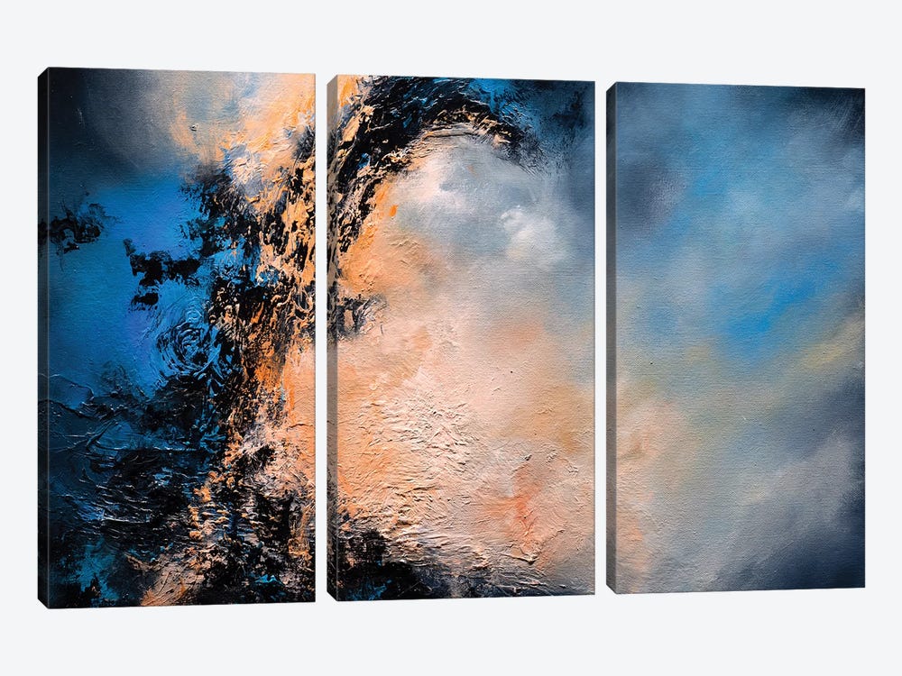 Blue Oblivion by Christopher Lyter 3-piece Canvas Artwork