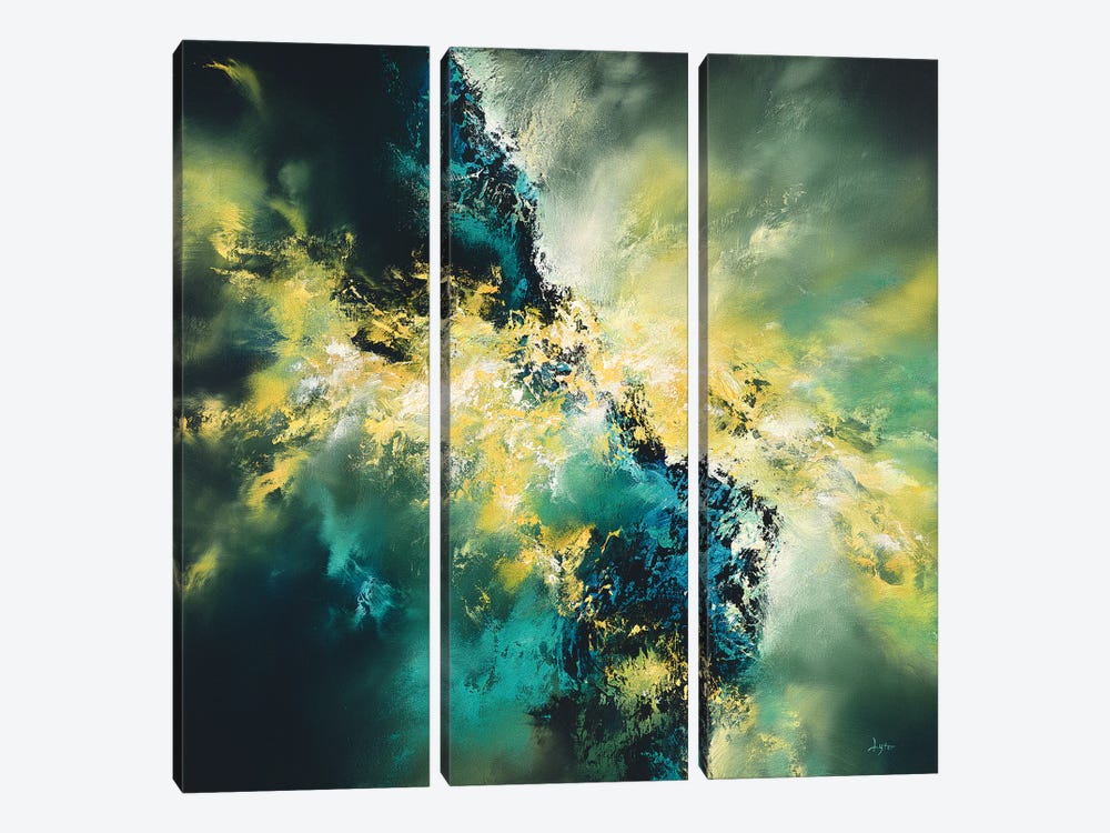 Fractured Sense Of Self by Christopher Lyter 3-piece Canvas Print