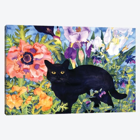 Black Cat Magic Canvas Print #CLU12} by Carissa Luminess Canvas Print