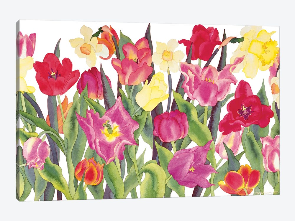 Tulips And Daffodils by Carissa Luminess 1-piece Canvas Artwork