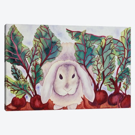 Bunny with Beets Canvas Print #CLU20} by Carissa Luminess Canvas Art