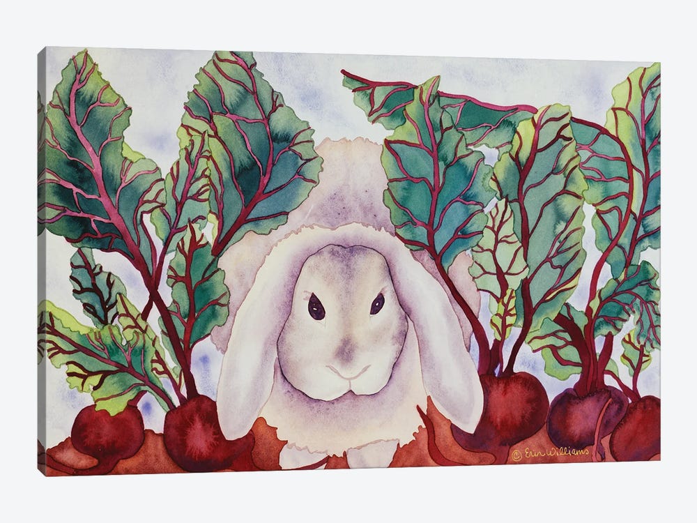 Bunny with Beets by Carissa Luminess 1-piece Canvas Print