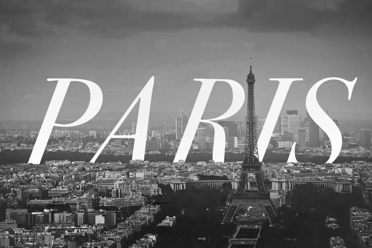 B/W Paris by 5by5collective wall art