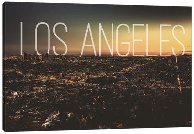 L.A. Canvas Art Print - Scenic & Nature Typography