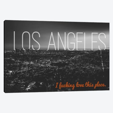 B/W L.A. Love Canvas Print #CLV15} by 5by5collective Canvas Print