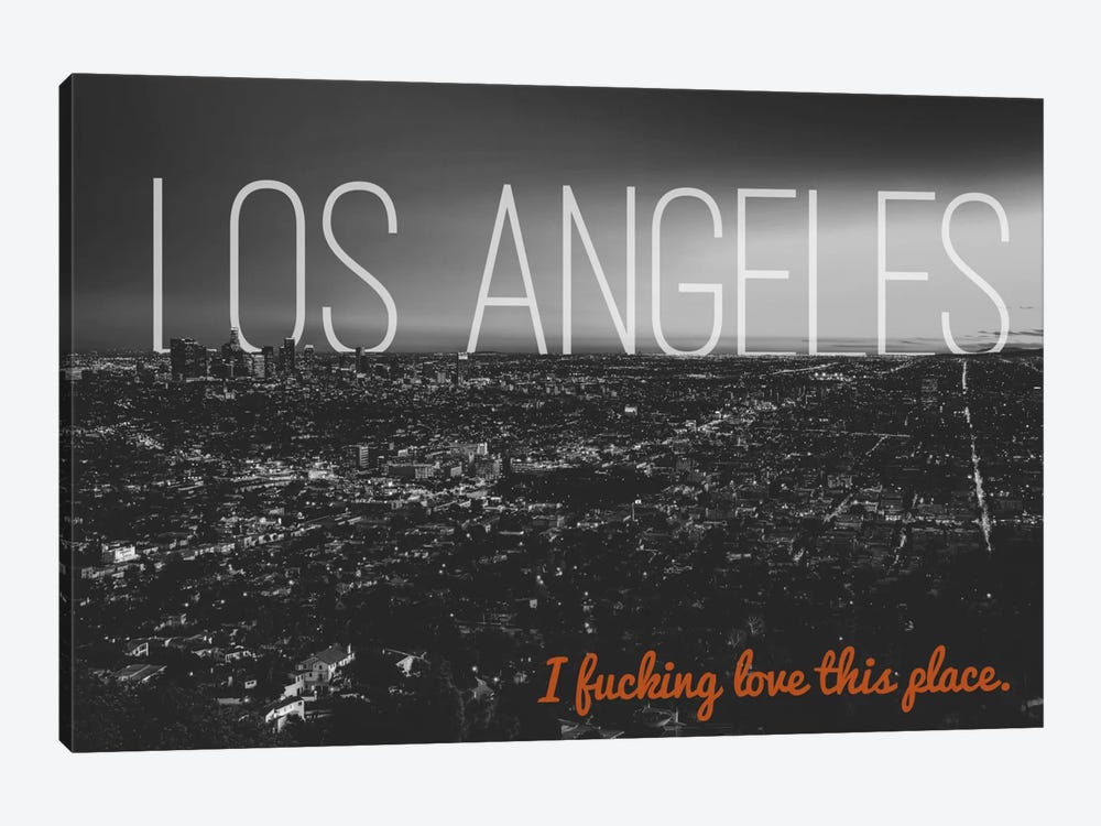 B/W L.A. Love by 5by5collective 1-piece Art Print