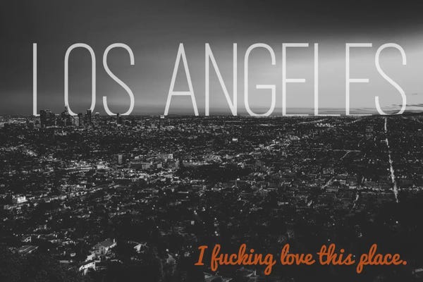 Los Angeles: B/W L.A. Love by 5by5collective