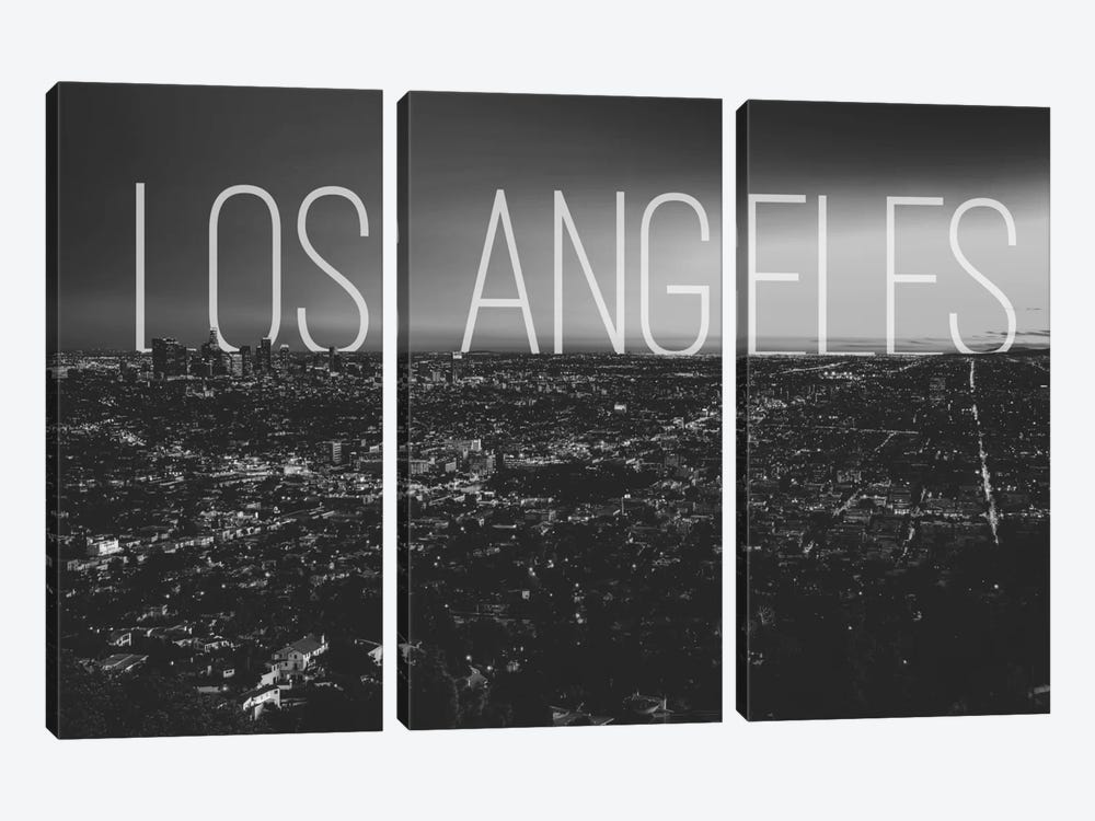 B/W L.A. by 5by5collective 3-piece Canvas Artwork
