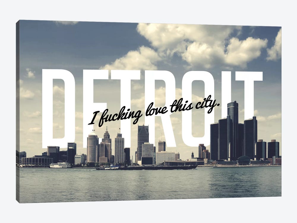 Detroit Love by 5by5collective 1-piece Art Print