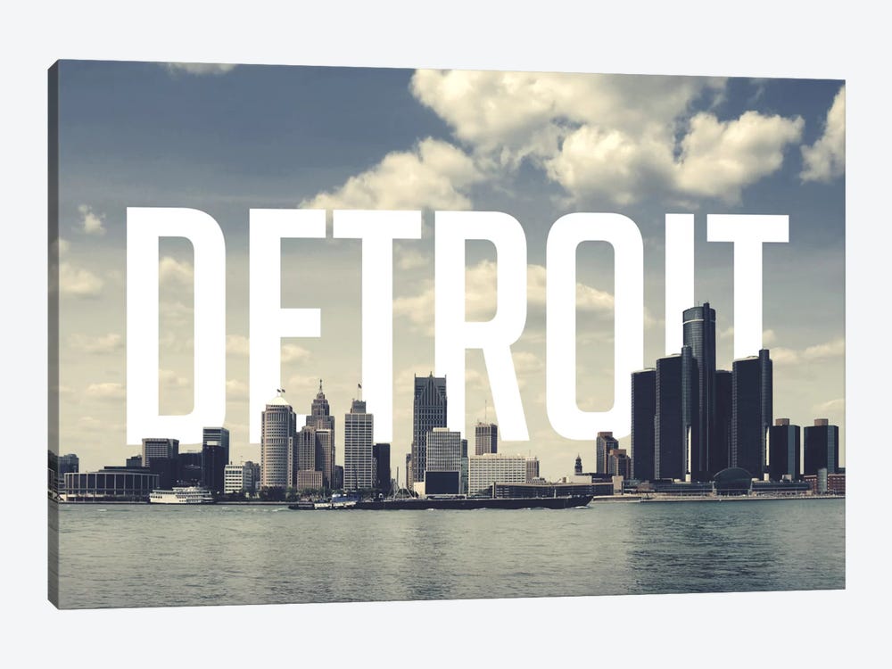 Detroit by 5by5collective 1-piece Canvas Artwork