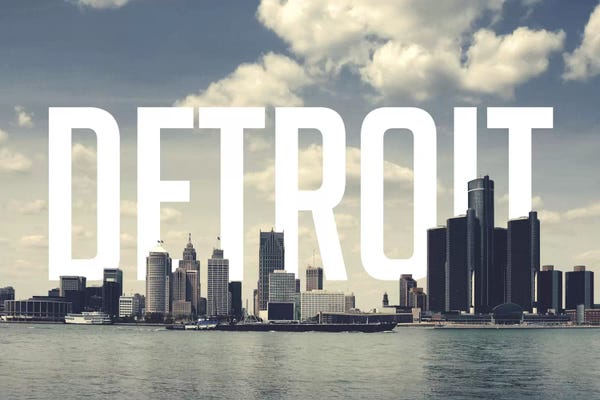 Large Photography - Canvas Prints: Detroit by 5by5collective