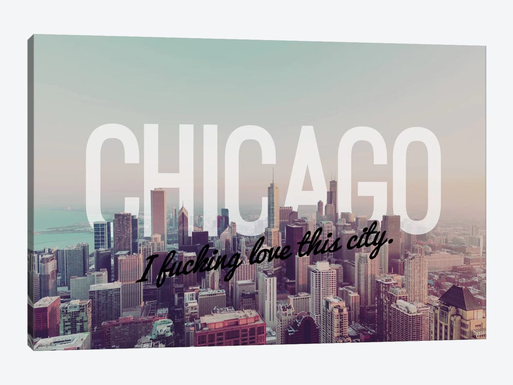 Chicago Love by 5by5collective 1-piece Canvas Artwork