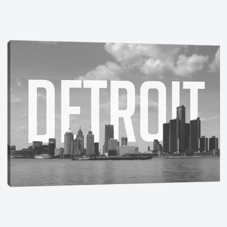 B/W Detroit Canvas Print #CLV20} by 5by5collective Canvas Art Print