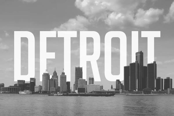 Michigan: B/W Detroit by 5by5collective