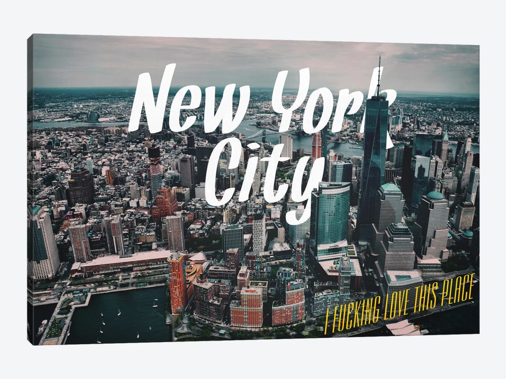 New York Love by 5by5collective 1-piece Canvas Wall Art