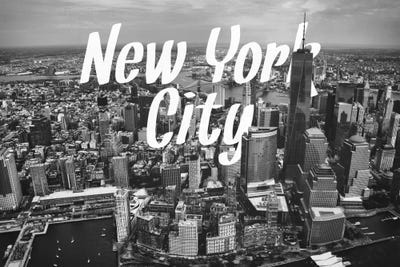 B/W New York by 5by5collective framed canvas print