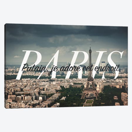 Paris Love Canvas Print #CLV9} by 5by5collective Canvas Wall Art