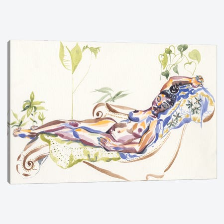 Chaise Canvas Print #CLW13} by Claire Wilson Art Print