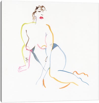 Dakota's Mood Canvas Art Print - Subdued Nudes