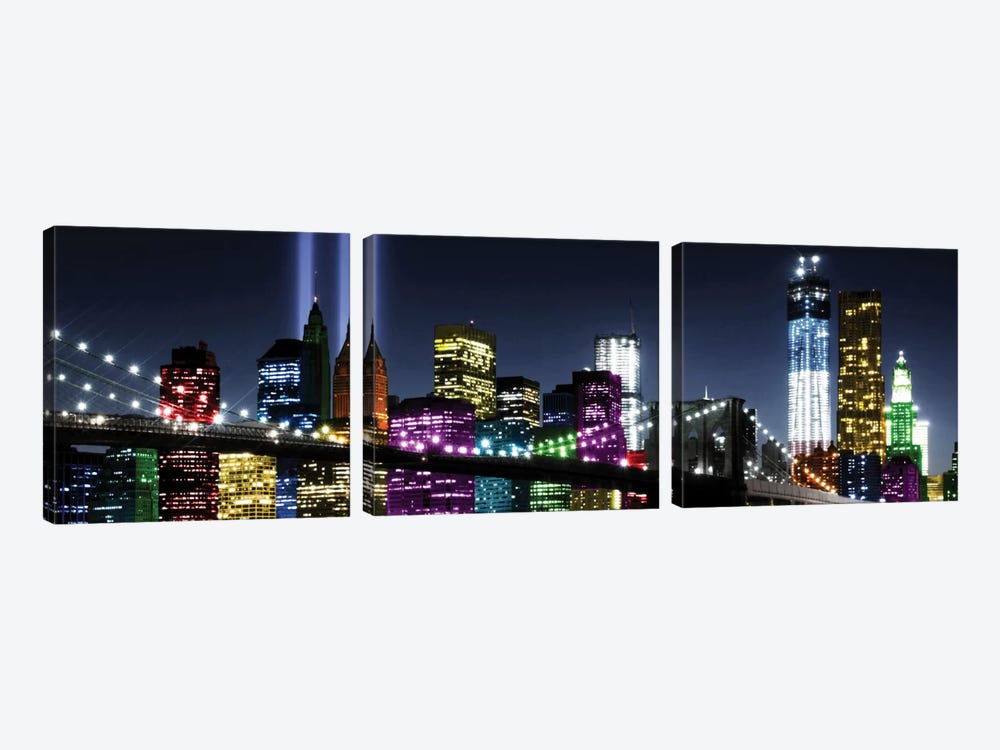 NYC In Living Color II by Carly Ames 3-piece Canvas Art