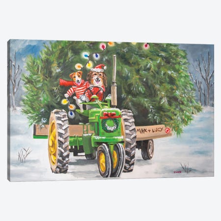 Max And Lucy's Tree Farm Canvas Print #CLZ10} by Carol Luz Canvas Artwork