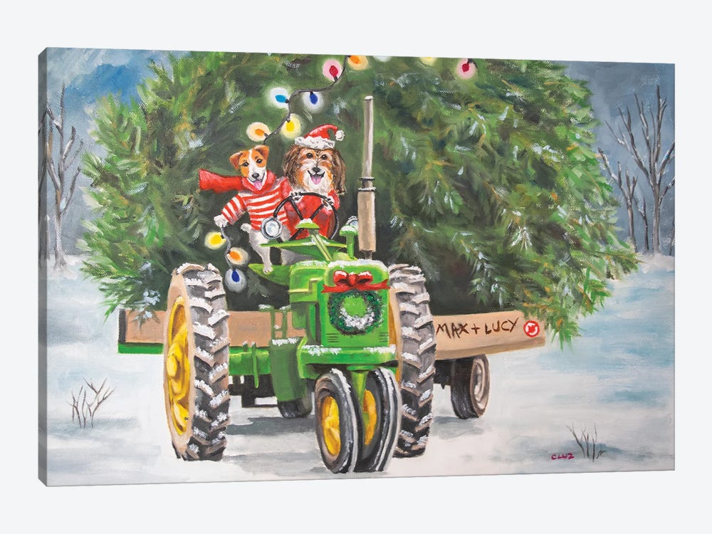 Max And Lucy's Tree Farm by Carol Luz 1-piece Canvas Art