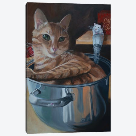 Noel The Cat Canvas Print #CLZ14} by Carol Luz Art Print