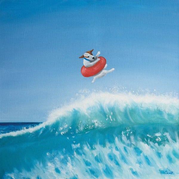 Carol Luz: Playing In The Surf I by Carol Luz