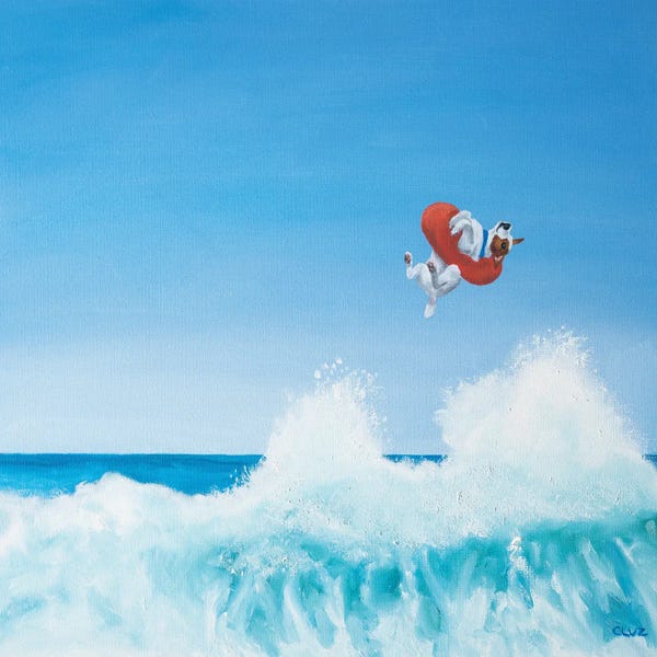 Carol Luz: Playing In The Surf II by Carol Luz