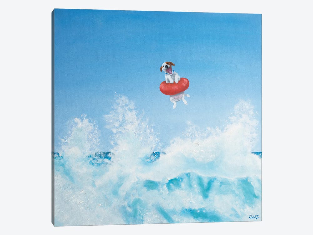 Playing In The Surf III by Carol Luz 1-piece Art Print