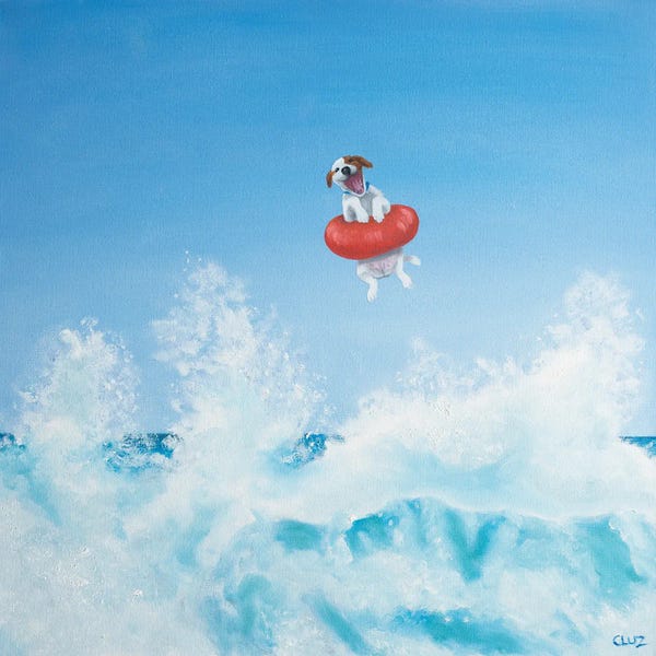 Carol Luz: Playing In The Surf III by Carol Luz