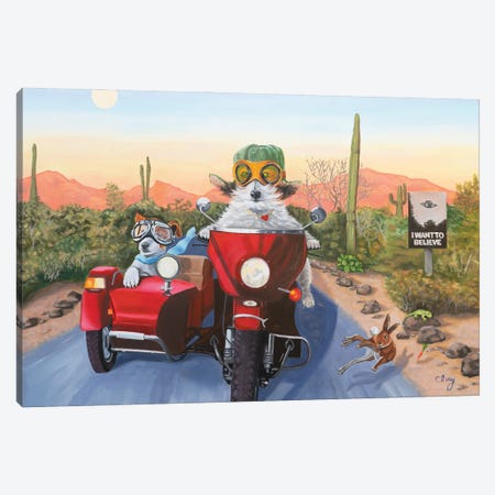 Sidecaring In Arizona Canvas Print #CLZ18} by Carol Luz Canvas Wall Art