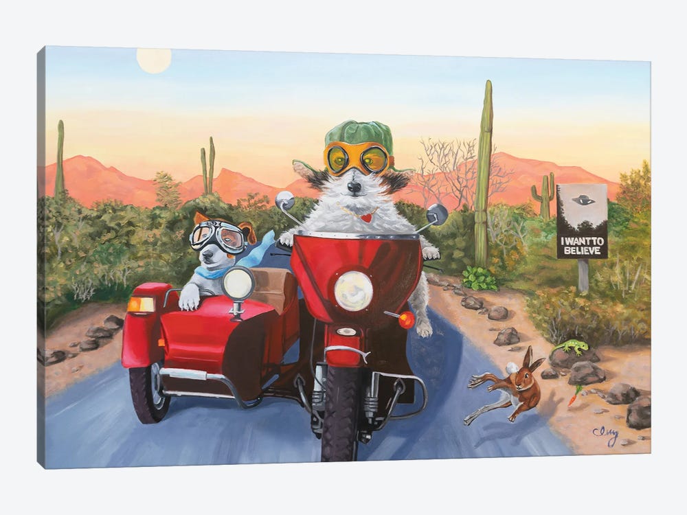 Sidecaring In Arizona by Carol Luz 1-piece Canvas Artwork