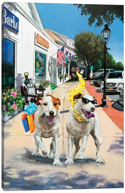 The Life Of Judy And Elroy Canvas Art Print - Jack Russell Terrier Art